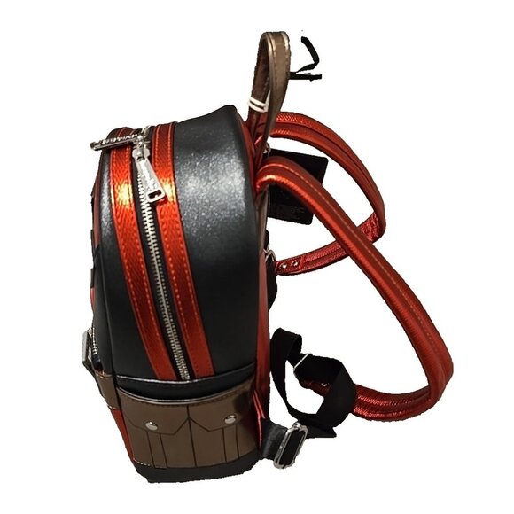 Marvel Deadpool Cosplay Mini Backpack Metallic Red Loungefly Polybag Brand New - Picture 3 of 14